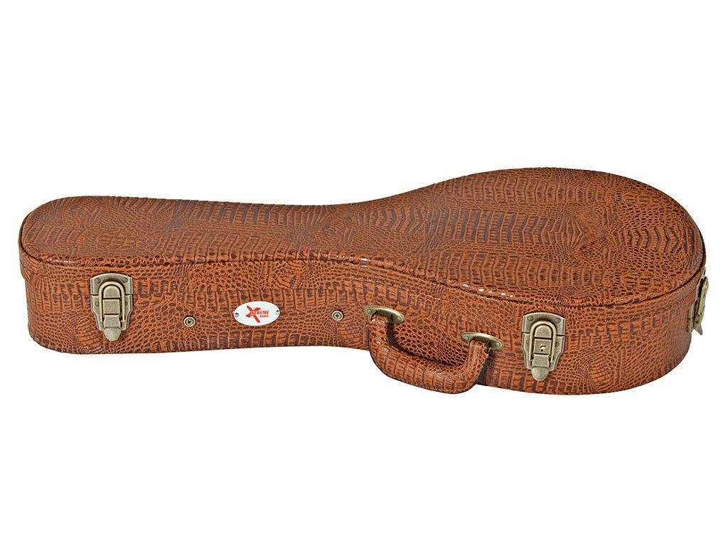 Xtreme Mandolin Case Brown Croc Suits A-Style Mandolins