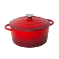 Healthy Choice Enamelled Cast Iron Casserole Cooking Dish Red 26cm 4.7L