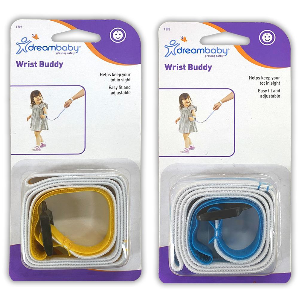 2x Dreambaby Wrist Buddy Baby/Toddler Safety Walking Adjustable Strap Assorted