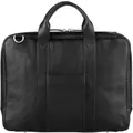 Toffee Leather Lincoln Briefcase 15 inch for MacBook/PC/Notebook 15 inch - Black