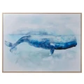 Amalfi Blue Whale Wall Art Natural/Blue 60x80x3cm