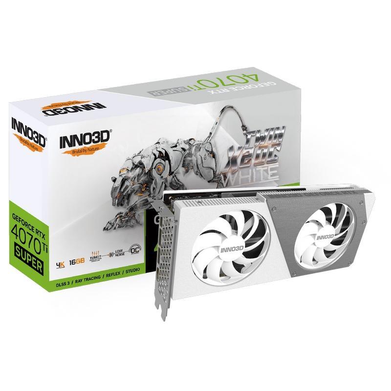 [N407TS2-166XX-186156W] RTX 4070 Ti Super Twin X2 OC WHITE 16GB GDDR6X Video/Graphics Card
