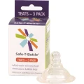 Safe-T Bottle Baby Bottle Teats Medium Flow x 3 Pack