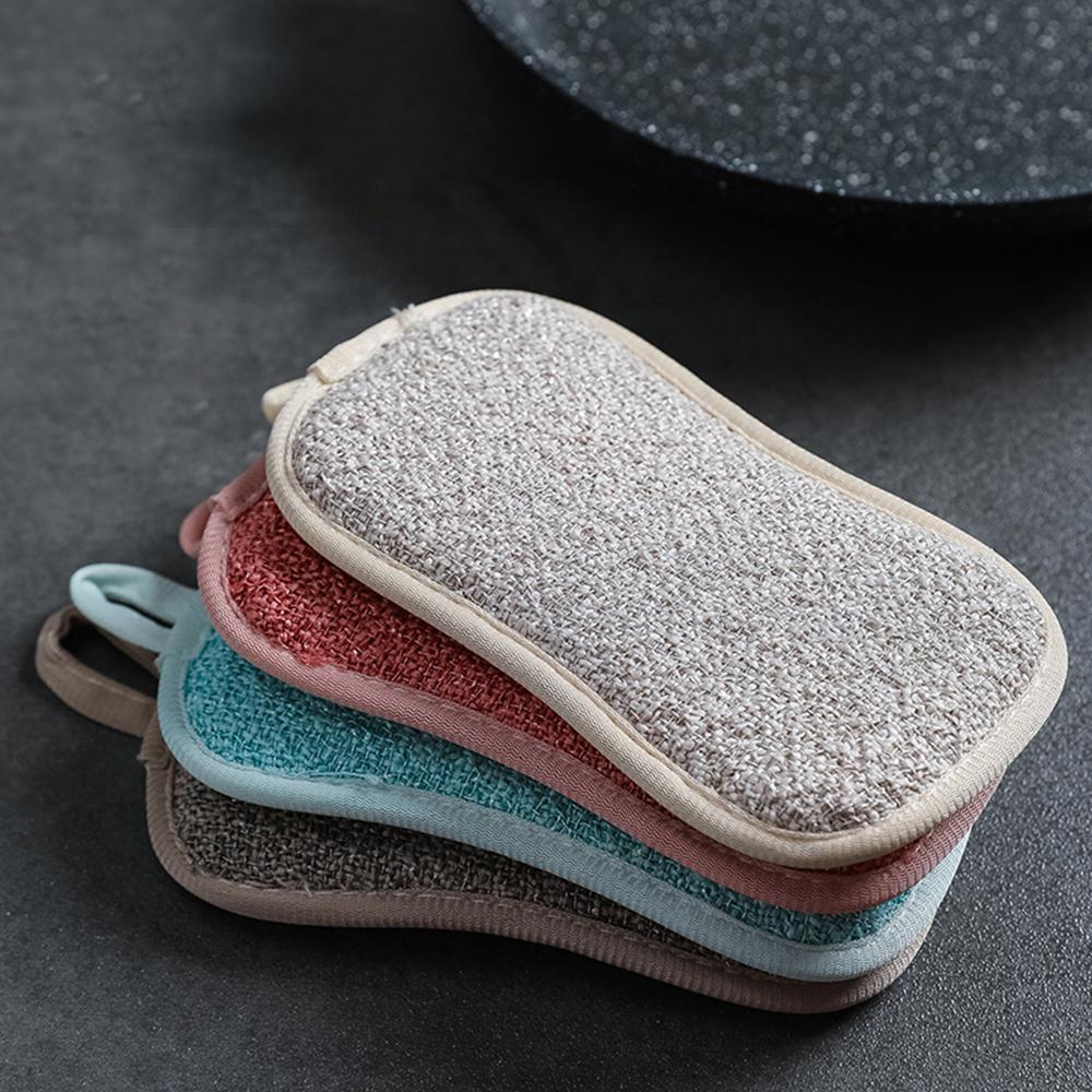 4Pcs Double Sided Kitchen Cleaning Sponge-4 Color