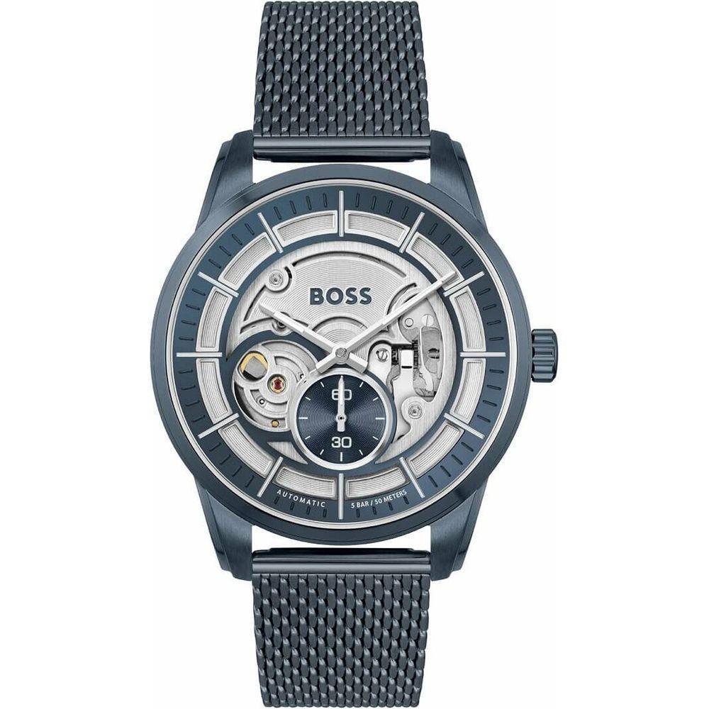 Hugo Boss Men's Stainless Steel Wristwatch 1513946 in Blue and Grey - A Timeless Fashion Statement