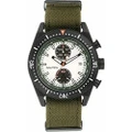 Nautica Men's A15060G Stainless Steel Quartz Wristwatch in Black, Green, and White