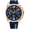 Stainless Steel Quartz Wristwatch: Tommy Hilfiger 1791474 Unisex Watch in Pink and Blue