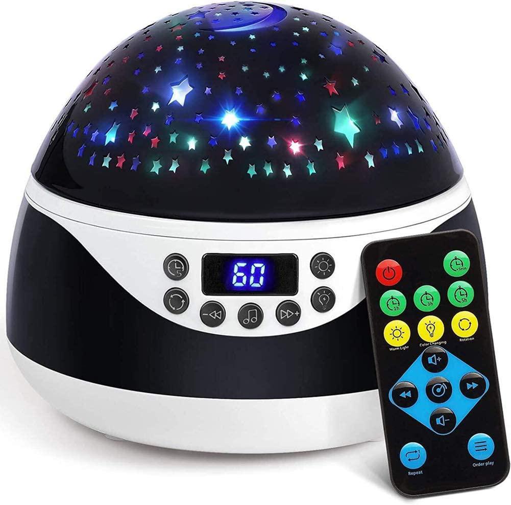 LED starry sky light USB remote control rotating music projector lamp Amazon romantic starry night light
