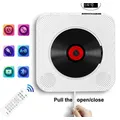 Portable CD player, Bluetooth wall-mounted CD music player Home audio speaker/LED screen with remote control FM radio built-in HiFi speaker