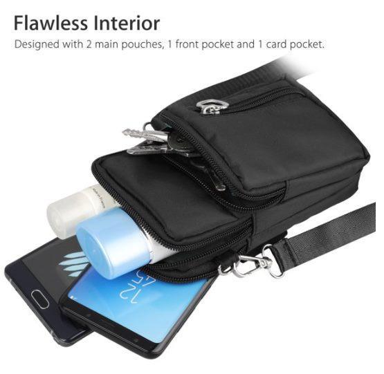 Waterproof Cellphone Purse Crossbody Shoulder Bag Armband with Detachable