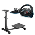 Logitech G29 Driving Force Racing Wheel for PlayStation and PC with Playmax Hurricane Race and Flight Simulation Stand Bundle