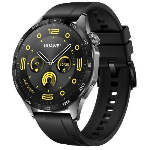 Huawei Watch GT 4 46mm Smart Watch - Black with Stainless Steel Case and Black