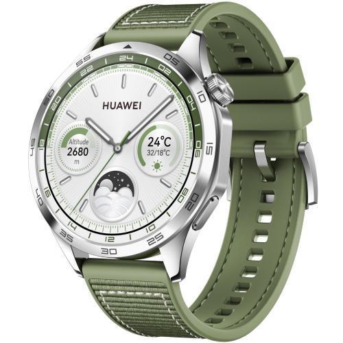 Huawei Watch GT 4 46mm Smart Watch - Green with Stainless Steel Case and Green