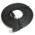 8Ware 19 Pin Male to Male Gold Plated Flat HDMI Cable, 2 Meter Length