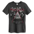 Amplified Unisex Adult Pyramid Faces Pink Floyd T-Shirt (Charcoal) (XXL)