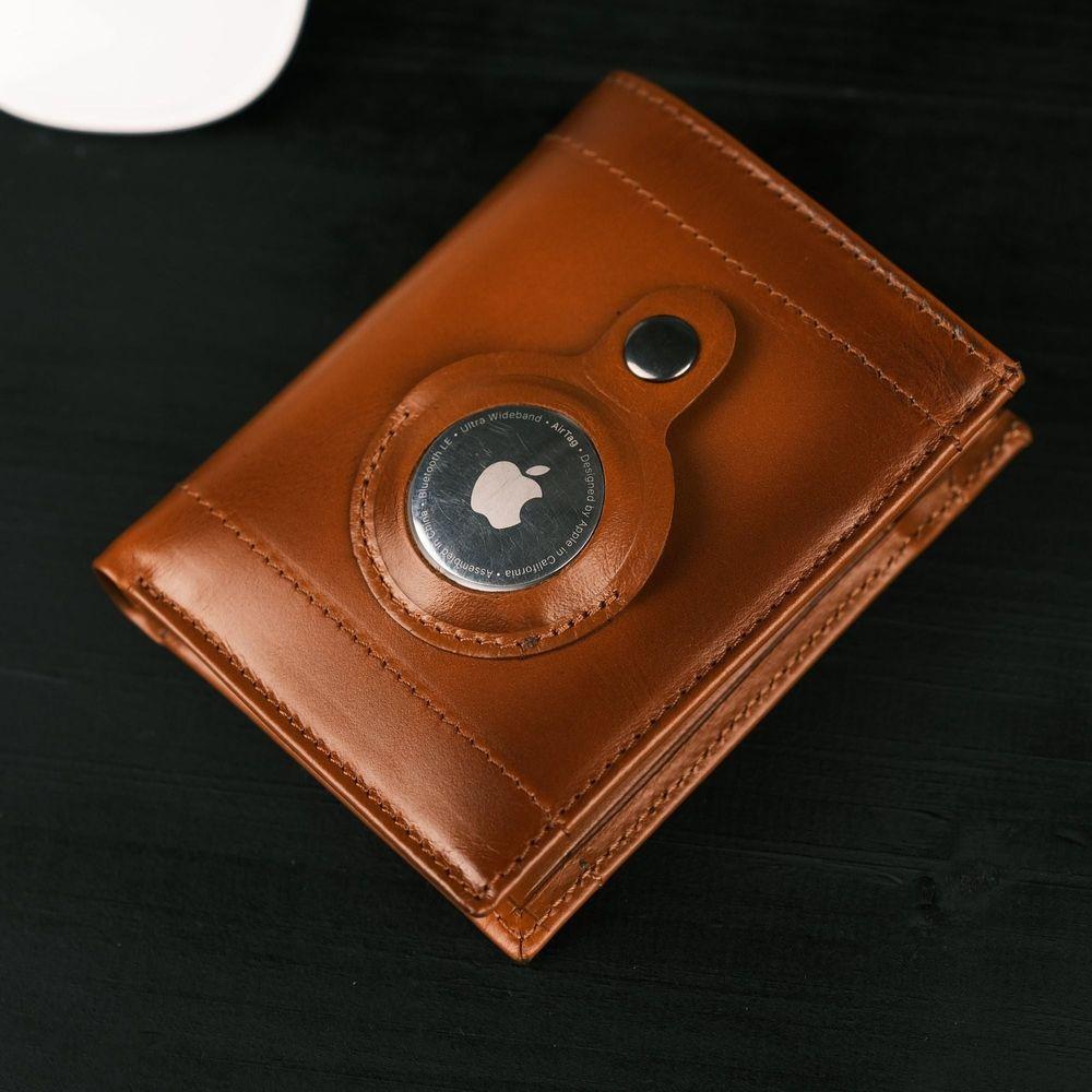 Glendo Apple AirTag Slot Leather Wallet, Handcrafted, Unisex