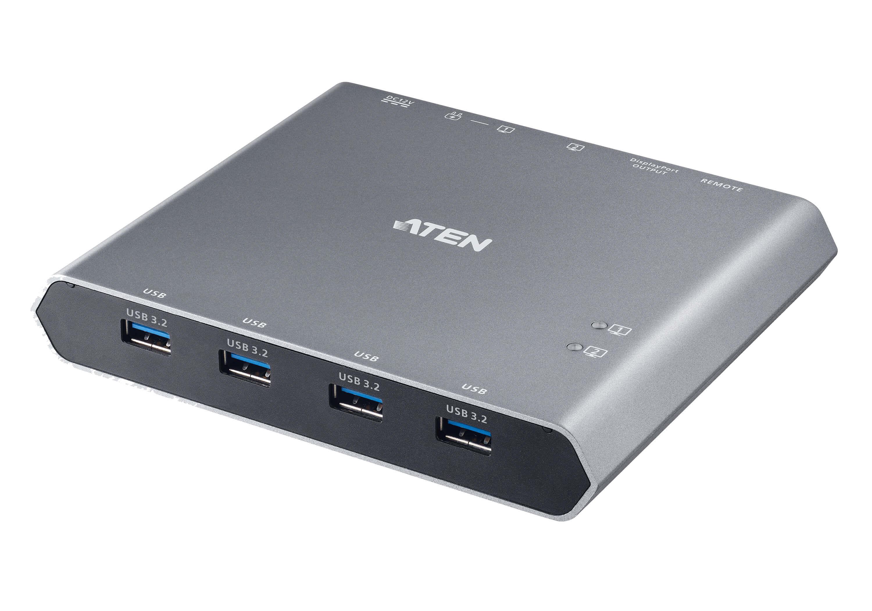 Aten 2 Port 4K DisplayPort USB-C KVM Dock Switch [US3311-AT-U]