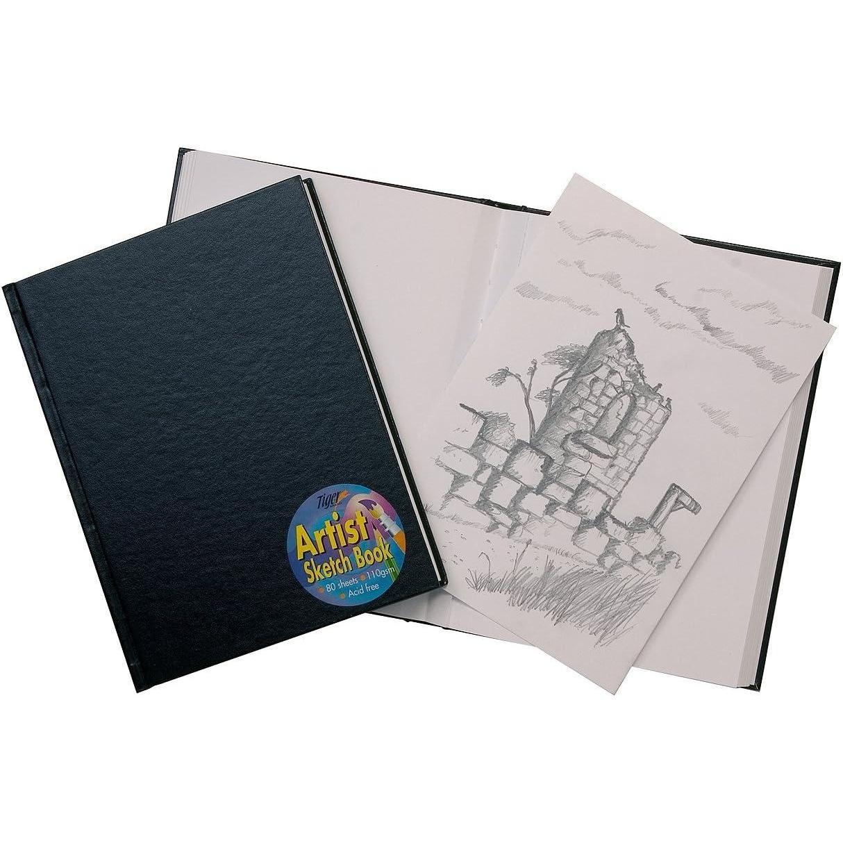 Tiger Artists Casebound A5 Sketchbook (Black/White) (One Size)