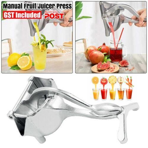 Manual Juicer Aluminum Alloy Hand Juice Press Squeezer Fruit Juicer Extractor AU