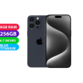 Apple iPhone 15 PRO MAX (256GB, Blue) Australian Stock - Excellent - Refurbished