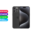 Apple iPhone 15 PRO MAX (256GB, Black) Australian Stock - Excellent - Refurbished
