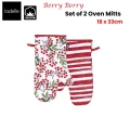 Berry Berry Christmas Set of 2 Oven Mitts 18 x 33 cm
