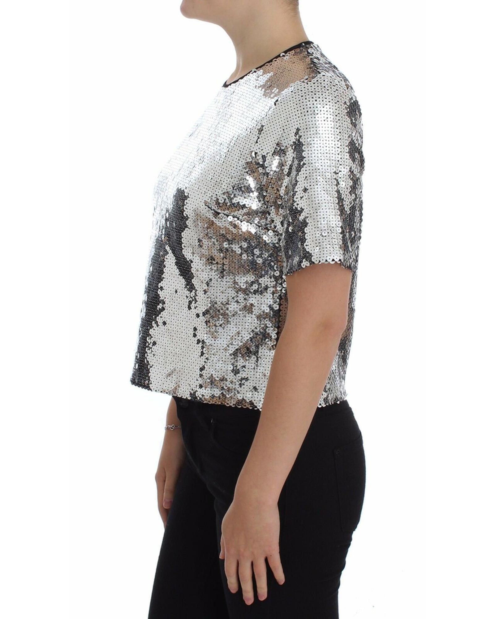 Enchanted Sicily Sequined Blouse Top 44 IT Women