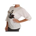 DOLCE & GABBANA White Multicolor Figure Family T-shirt 40 IT Women