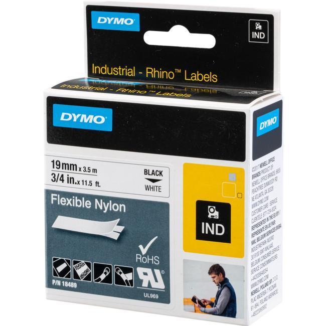 DYSD18489 Refill Cartridge - 3/4" White Flexible Nylon Tape (19Mm)Dymo