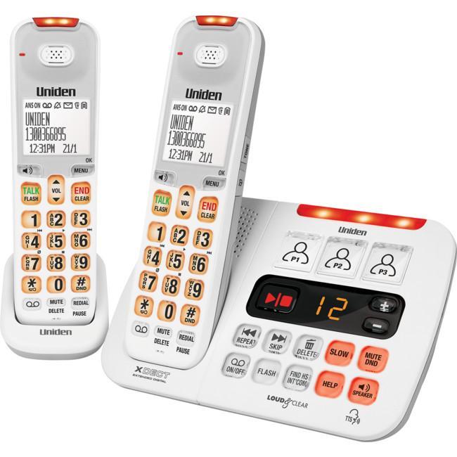 SSE45+1W White Xdect Cordless Phone With Additional Handset