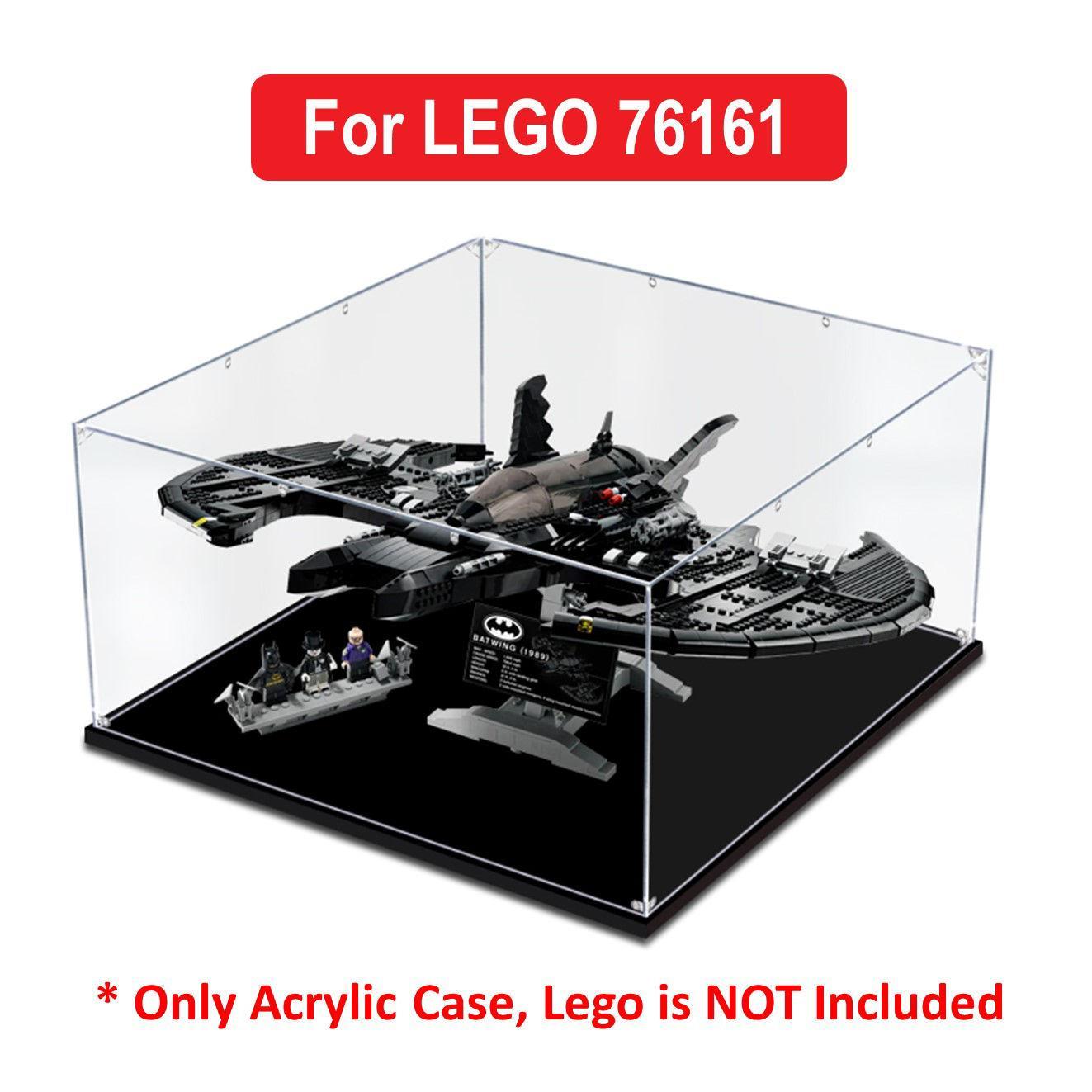 Acrylic Display Case for LEGO 76161 DC Comics Super Heroes 1989 Batwing Figure Storage Box Dust Proof Glue Free
