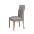 Home Living Premium Faux Suede Silver Dining Chair Cover
