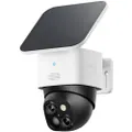 Eufy Security S340 SoloCam 3K Dual Lens Wire-Free Camera with Solar Panel, Pan &