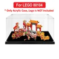 Acrylic Display Case for LEGO 80104 Chinese Luna New Year Lion Dance Figure Storage Box Dust Proof Glue Free
