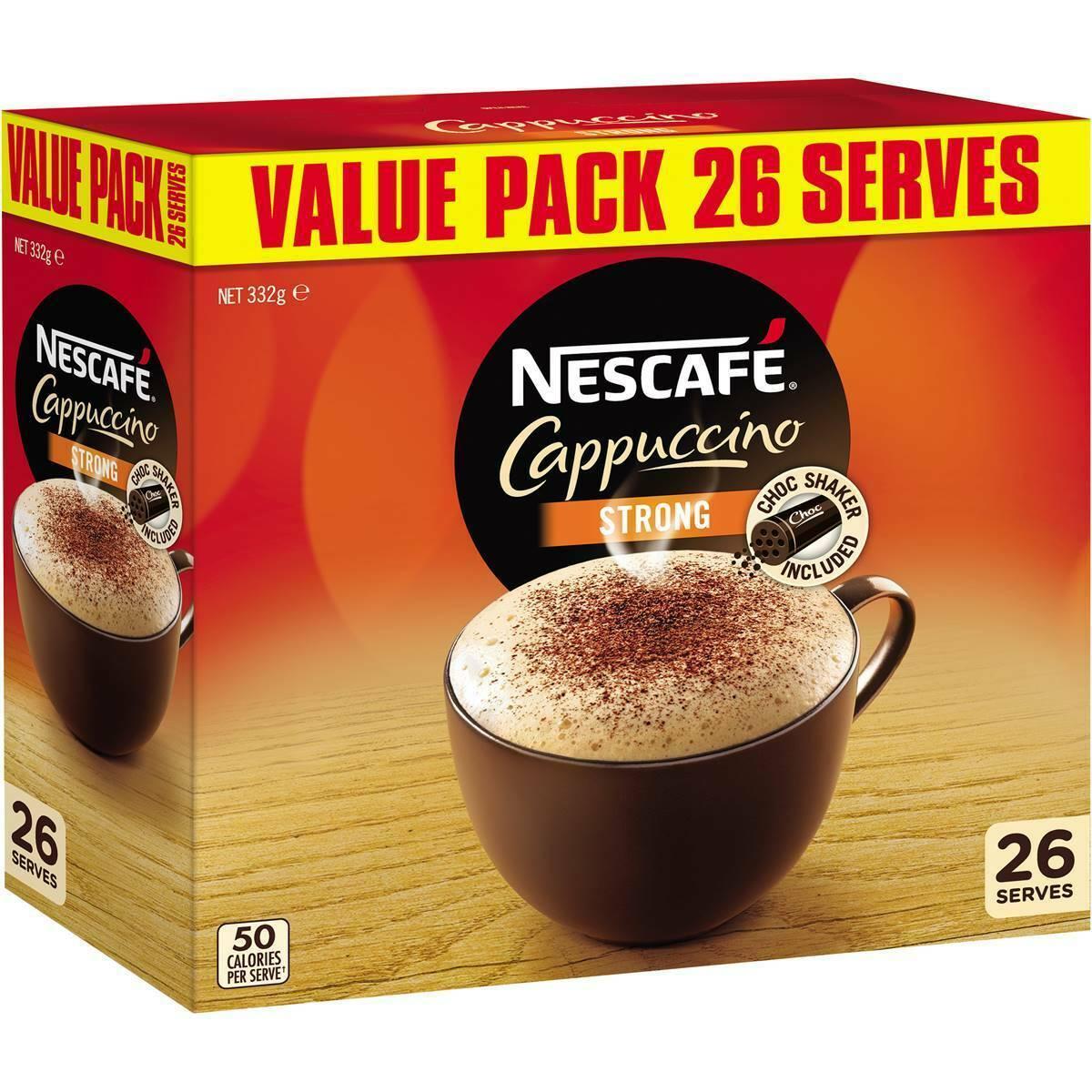 Nescafe Coffee Strong Cappuccino Sachets 26 Pack