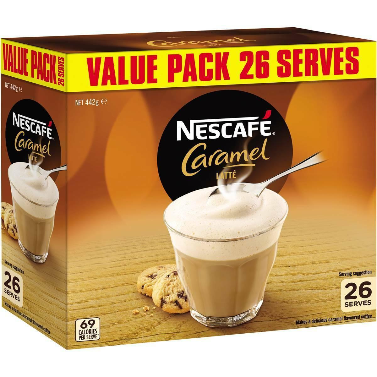 Nescafe Coffee Caramel Latte Sachets 26 Pack
