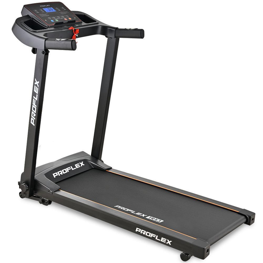 PROFLEX TRX3 Electric Treadmill, Compact Size, Foldable, USB/MP3, Pulse Sensors