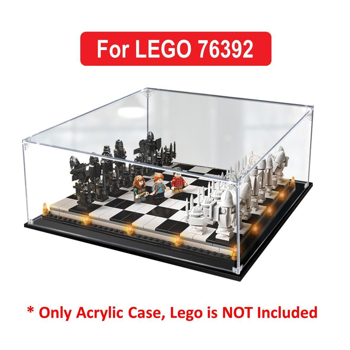 Acrylic Display Case for LEGO 76392 Harry Potter Hogwarts Wizard’s Chess Figure Storage Box Dust Proof Glue Free