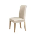 Home Premium Faux Suede Dining Chair Cover (Cream)