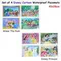 Disney Set of 4 Disney Cartoon Waterproof Placemats Princess