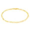 9ct Yellow Gold Fancy 70 Gauge 19cm Figaro 1:3 Bracelet