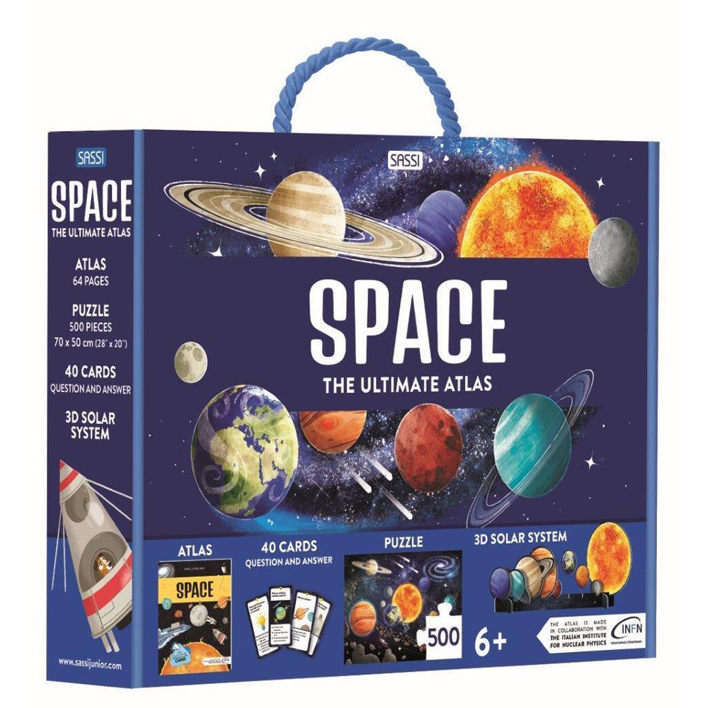 500pc Sassi Space Kids/Children Fun Play The Ultimate Atlas & Puzzle Set 6+