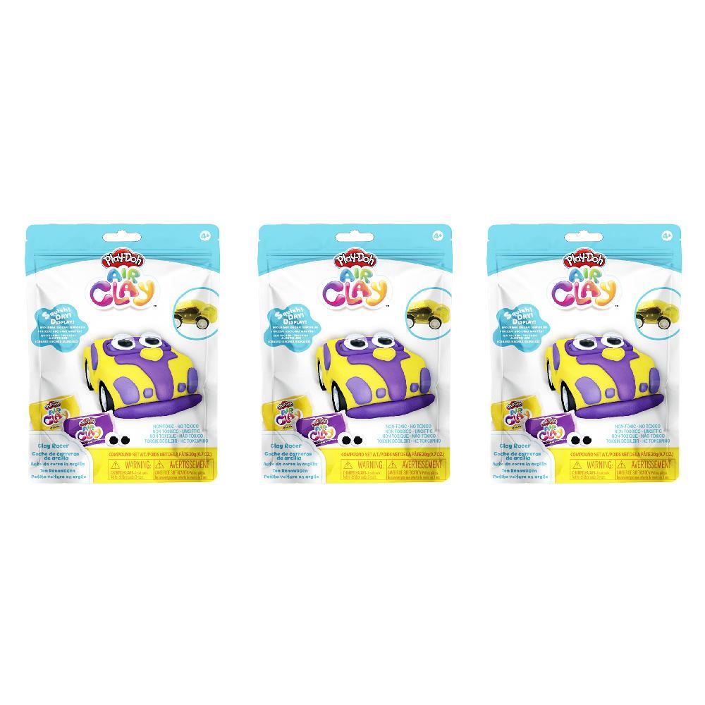 3x Play-Doh Air Clay Car Racer Kids/Children Art Craft Creative Play Toy 4+ YLLW