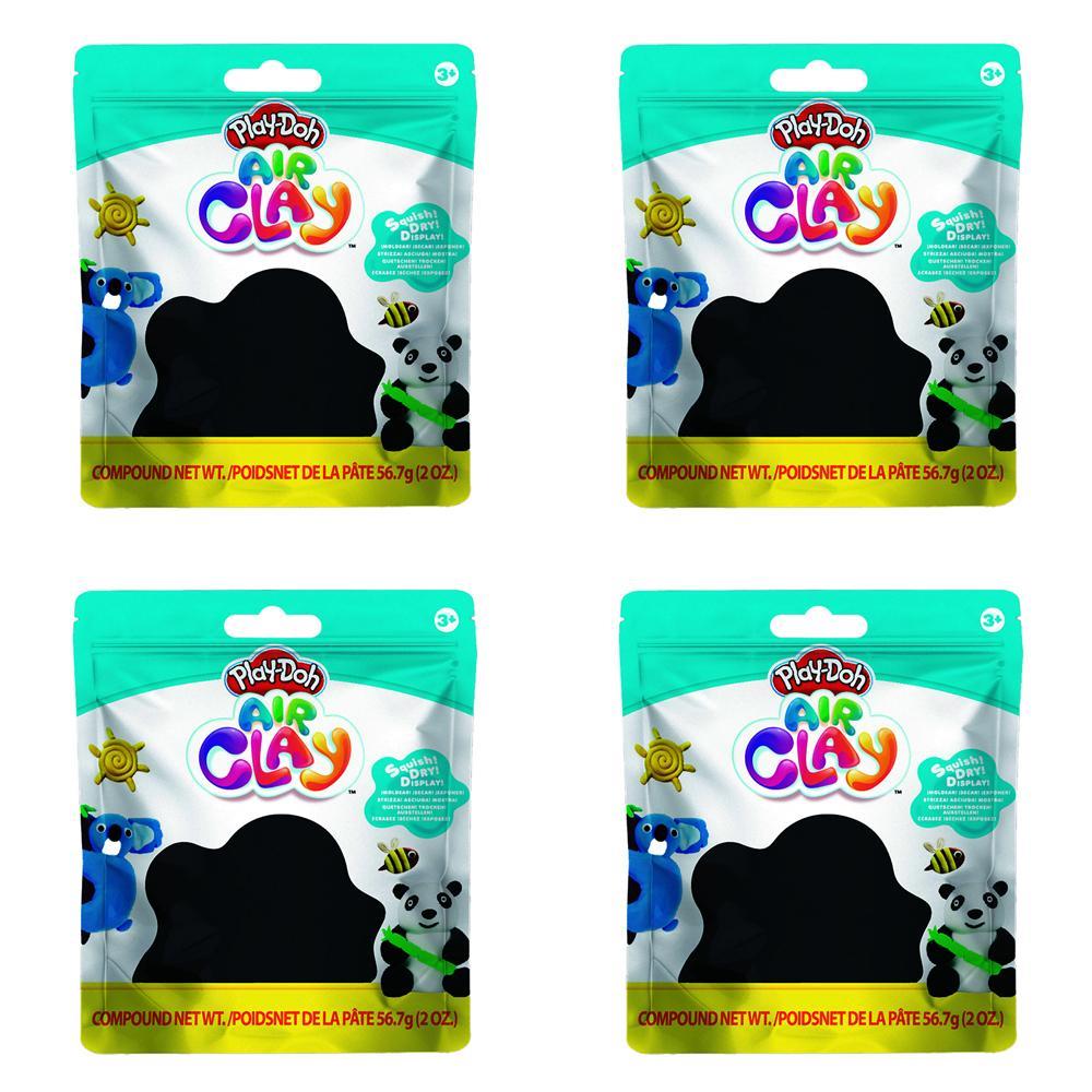 4x Play-Doh 2oz Air Clay Kids/Children Art Craft Fun Play Creative Toy 3y+ Black
