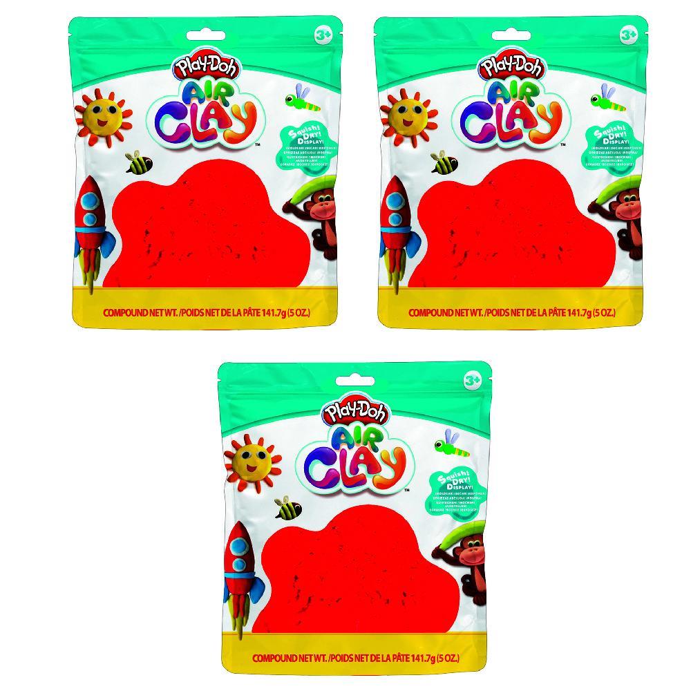 3x Play-Doh 5oz Air Clay Kids/Children Art Craft Fun Play Creative Toy 3y+ Red