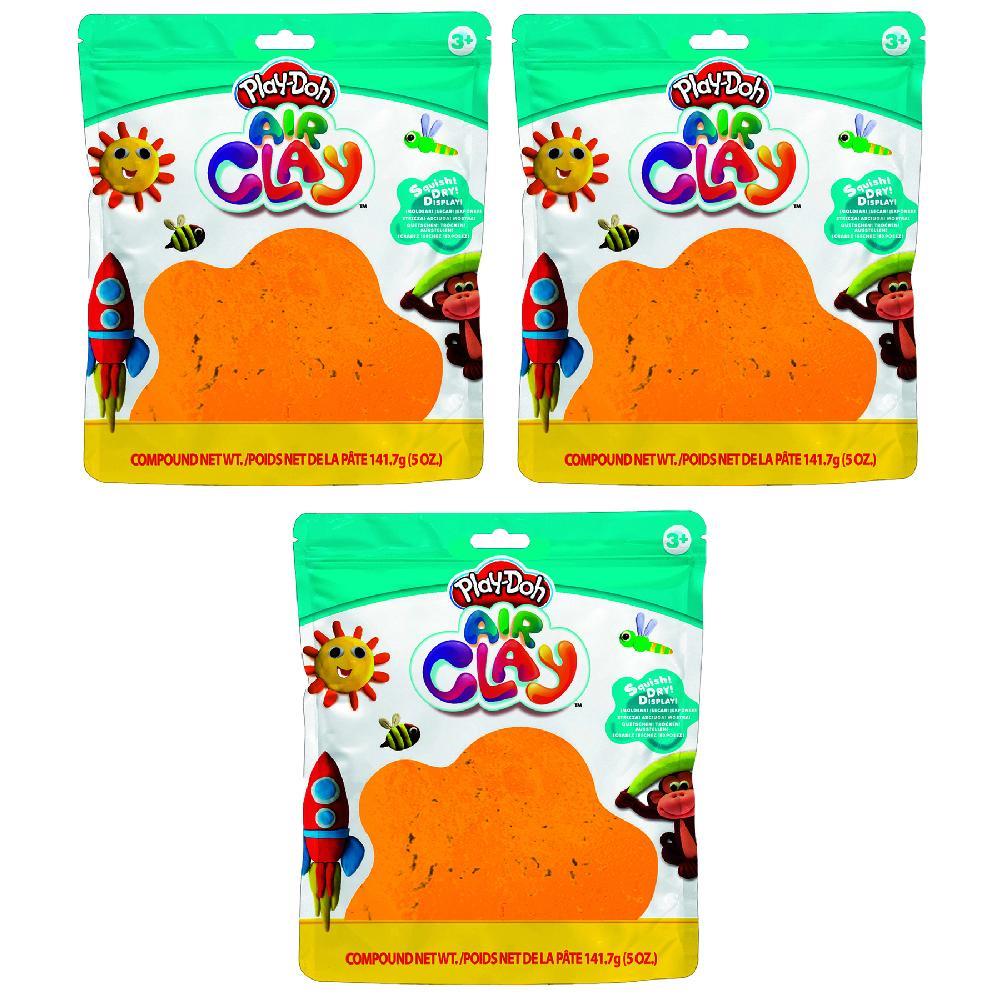 3x Play-Doh 5oz Air Clay Kids/Children Art Craft Fun Play Creative Toy 3+ Yellow