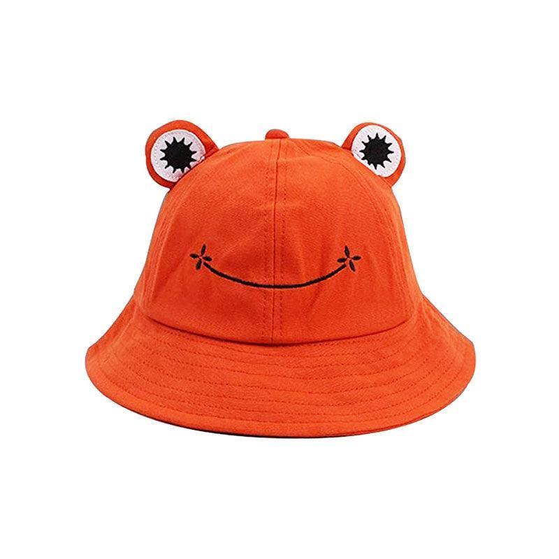 Adult Kids Frog Bucket Hat Outdoor Hiking Beach Fishing Cap Sunscreen Sunhat Lm