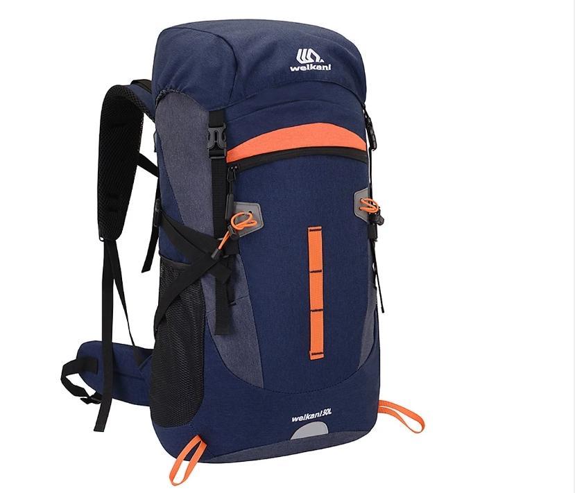 50 L Outdoor Sport Backpack Waterproof Mountaineering Backpack Large Capacity Sports Vest Ultralight Riding Bag Women Men Breathable Jogging Sport Backpack-Blue