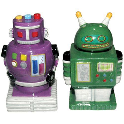 Country Collectable Novelty Salt and Pepper Set 2 Robots