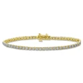Bevilles Tennis Bracelet with 1.25ct of Diamonds in 9ct Yellow Gold